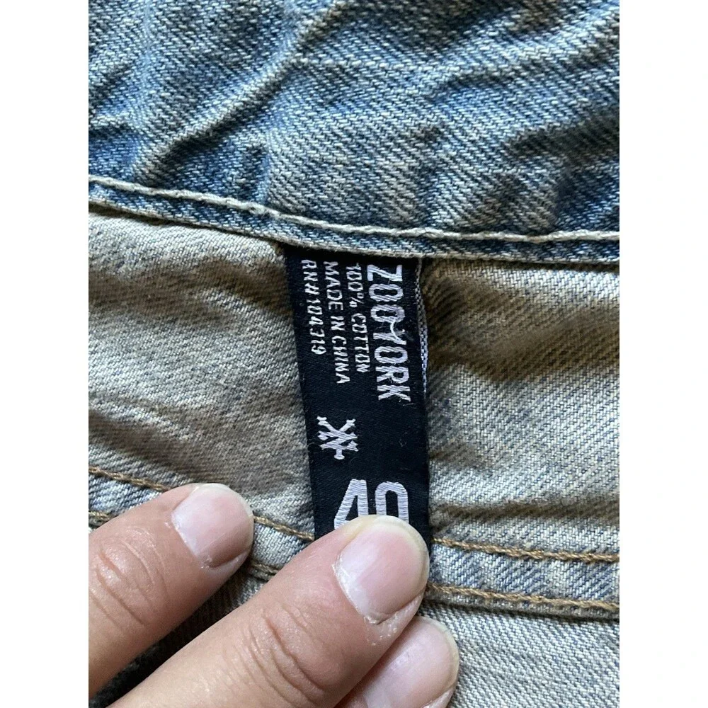 Zoo York Bronx Unbreakable Mens Dark Wash Straight Leg Button Fly Jeans Sz 40